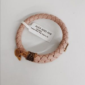 Pink Leather Wrap Bracelet